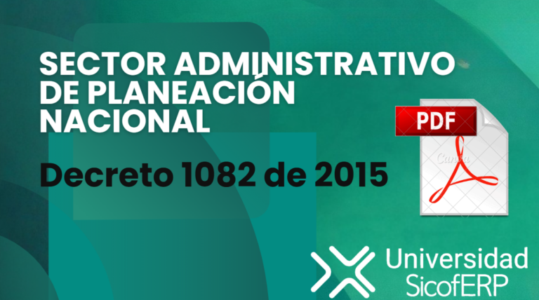 Decreto 1082 de 2015 – Sector Administrativo de Planeación Nacional